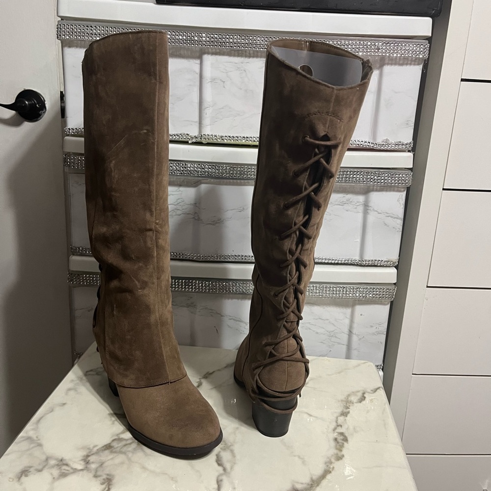faux suede boots